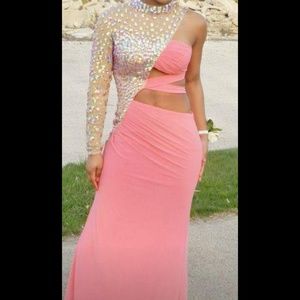 Cutout prom gown